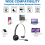 Wireless Headset For Pc, Cell Phone, Tablet, Mic Mute Function, Fast Charge Technology, Endurance Battery Life, Professional Audio Quality 4