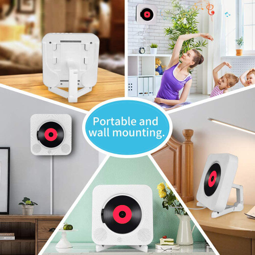 Κομψό φορητό CD player, ηχείο Bluetooth HiFi: Ο σύντροφός σας για πάρτι για μασάζ ή χαλαρές 2