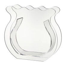 Vaso de acrílico transparente para casa ou escritório, design moderno inspirado nas ondas do oceano, pequeno aquário com alta transparência,