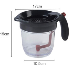 Separador de gordura eficiente com dupla filtragem, separador de óleo para sopa de 4 xícaras para facilitar a limpeza e o preparo de alimentos