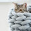 Cozy Pet Retreat, Χαλαρωτικό Κρεβάτι Γάτας Χειροποίητο Χοντρό Πλεκτό, Ζεστό, Μοντέρνο, 3