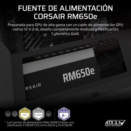 Corsair PC-Netzteil - CORSAIR - RM650e - 650 Watt - Modular - Leise 1