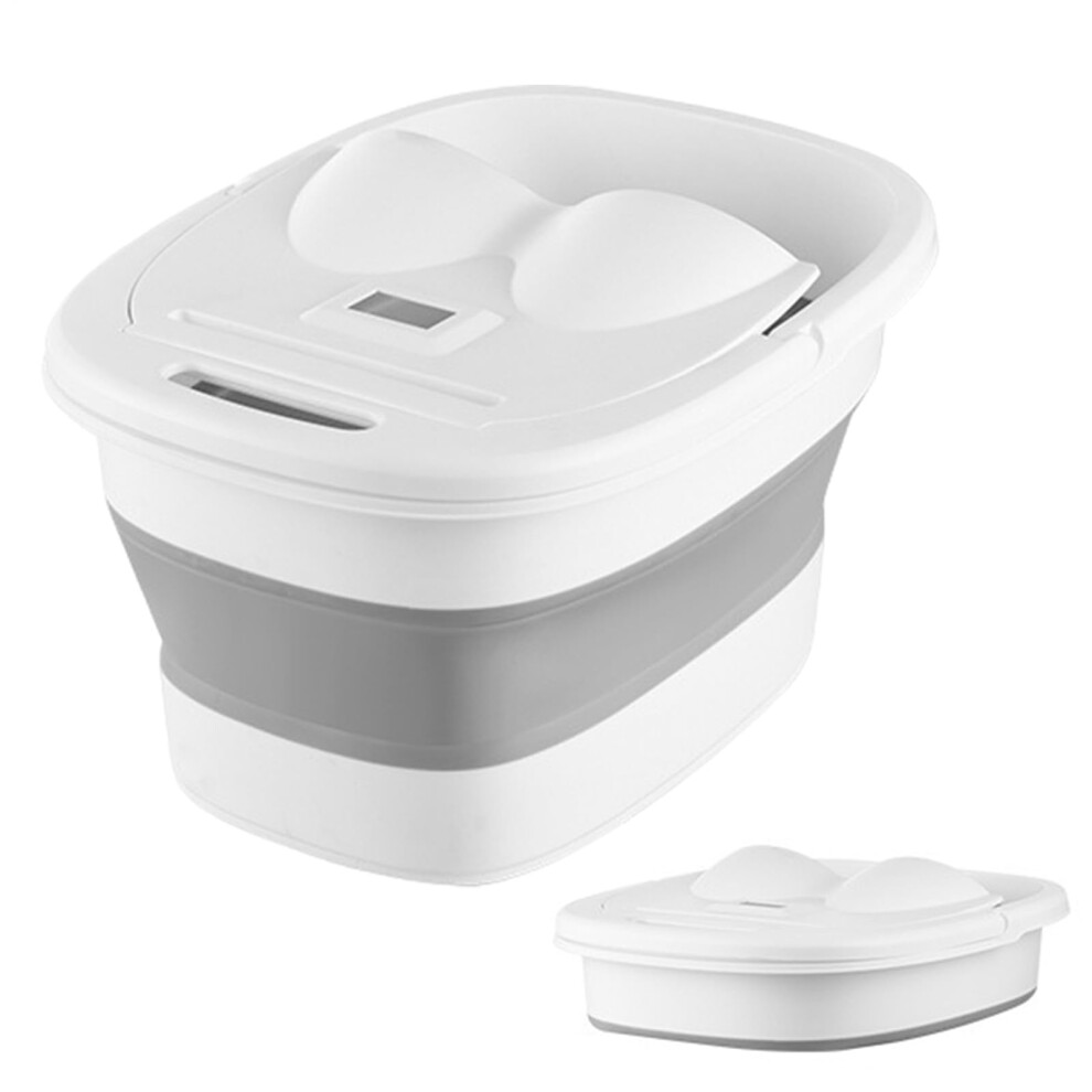 Foot Spa Folding Pedicure Bucket with Lid, LongLasting Heat Retention PP Soaking Basin