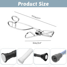 Langer Metallclip mit Haken, Edelstahl-Metallclip mit Haken, universeller Aufhängeclip für Zuhause, Büro, Küche, Badezimmer, Multi-