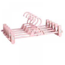 Verstellbare Hosenbügel, rutschfester, um 360 drehbarer, einziehbarer Clip, robuster Kunststoff-Kleiderschrankorganizer mit Drehhaken,