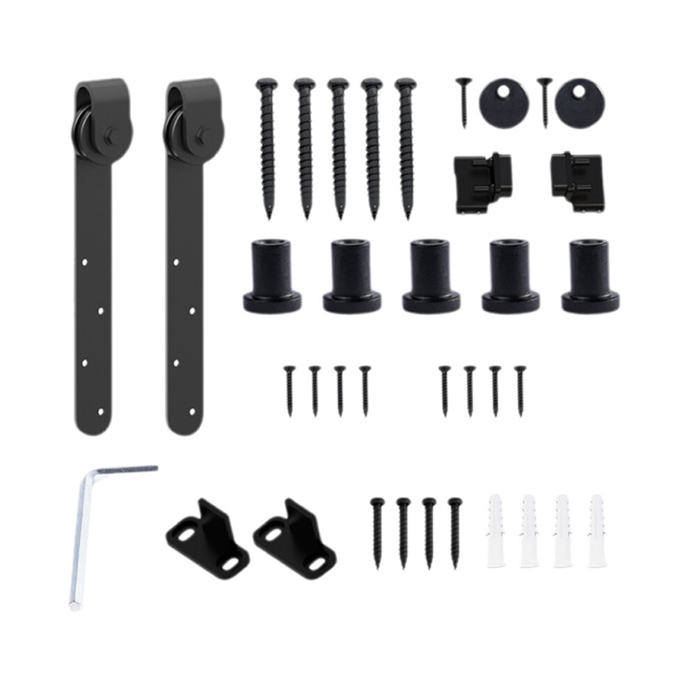 Sliding Cabinet Door Roller System, Mini Barn Door Hardware Kit Cabinet Door Guide And Roller Durable Materials For Home Projects Smooth Quiet Operati 9074015553104