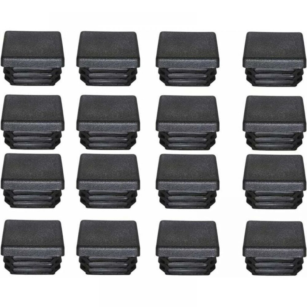 Durable Shockproof, Square Tube End Stopper For Furniture Legs And Trampolines, Reduce Noise Plastic End Cap 40X40mm, Prevents Scratching Of Floor Sur 9074015552923
