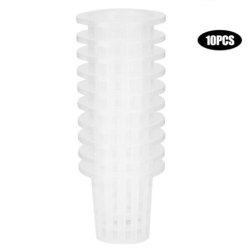 Breathable Slotted Design Net Cups For Hydroponics, Efficient Root Growth Support Durable Plastic Mesh Pot Versatile Hydroponics Containers For Indoor