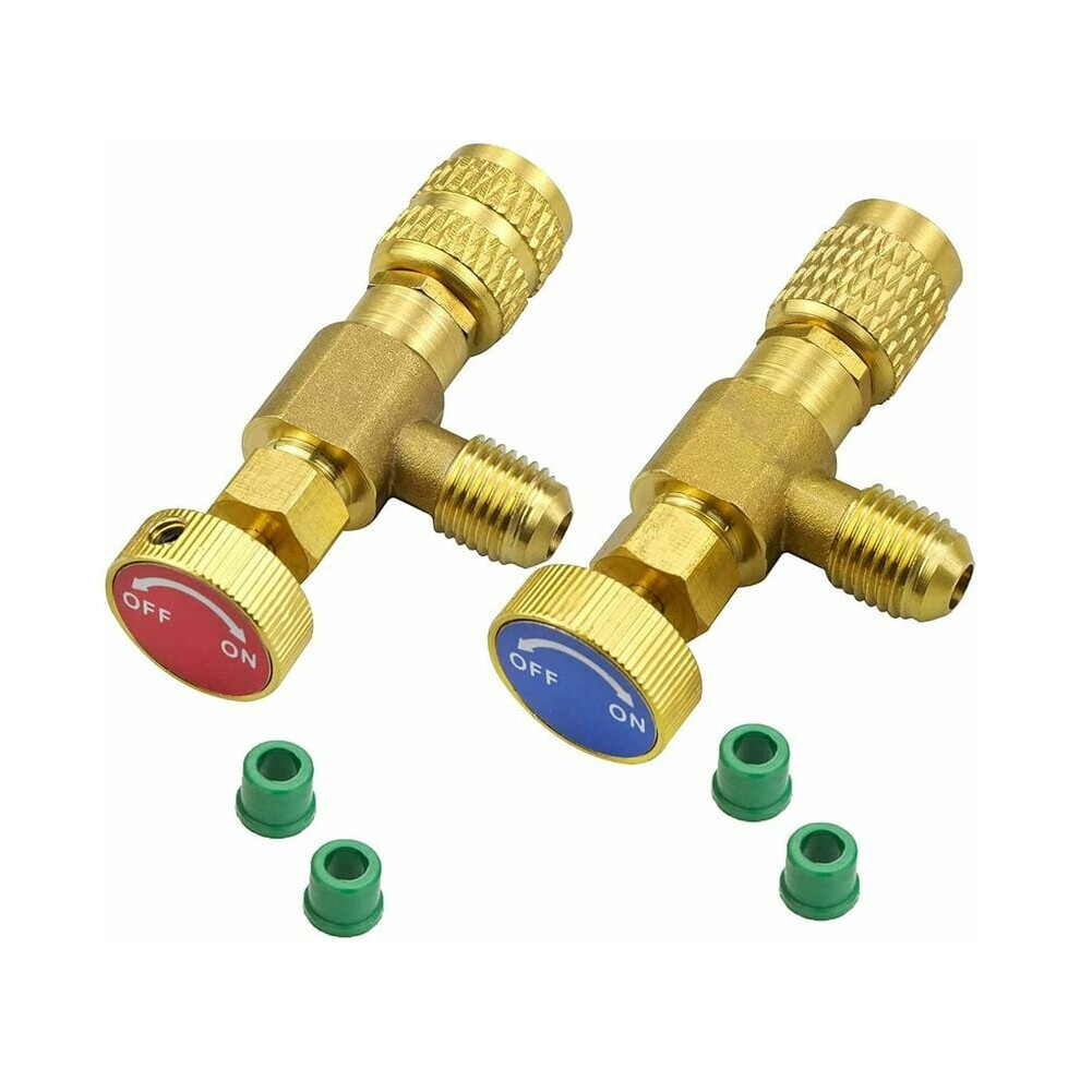 Compact Switch Ball Valve, Refrigerant Valve Adapter Offers Effortless Operation, Heavy-Duty Brass Build Ensures Reliability Under Extreme Conditions 9441426919773