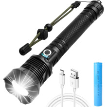 Luminoasă ca ziua, 90000 lumeni, 5 moduri de iluminare, reîncărcabilă cu afișaj de alimentare, design impermeabil, perfectă pentru aventuri în