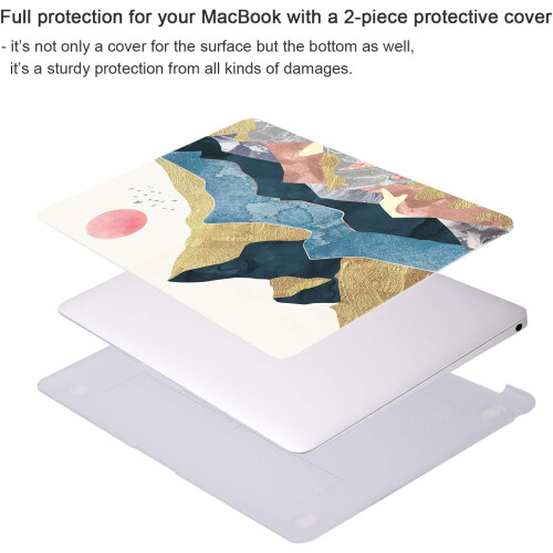 Προστατευτική θήκη Macbook Air με σκληρό κέλυφος, ελαφρύ κάλυμμα για Macbook Air 13 ιντσών 2
