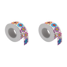 2 Rollo de Flores para Tablones de Anuncios, Bordes, Pegatinas, Decorar Tablones de Anuncios, Paredes, Escritorios, Ventanas, Puertas de 65,6 Pies
