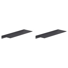 2X Regale ein der Wand Regal Aus Metall, Schwebende Regale im Schwarz, Badezimmer Regale, Regale ein der Wand, Gewürz Regale ein der Wand (40 cm)