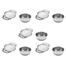 Tee Siebe mit Tropf Schalen (10Er-Pack); Elegante Loose Leaf Tee Siebe Aus Edelstahl