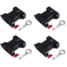 4X Multifunktions Kamera Grundplatte mit 15Mm Stangenschienen Klemme für Dslr Kamera Schulter Rig Stütz Zubehör