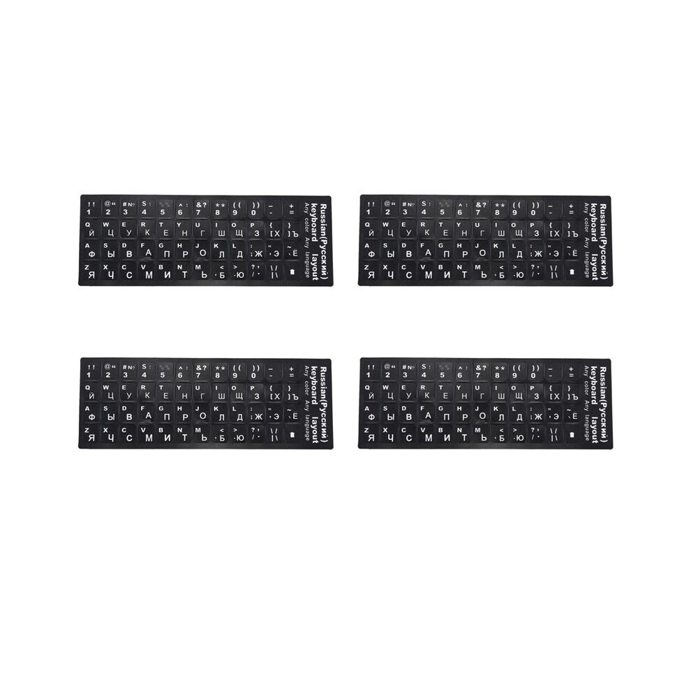 Photos - Other for Computer 4X Russian Letters Keyboard Sticker for Notebook Laptop Desktop PC Keyboard Covers Russia Sticker