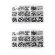 960 Pcs M2 M3 M4 Vis Ecrou Hexagonal en Acier Inoxydable ,Outil de Reparation