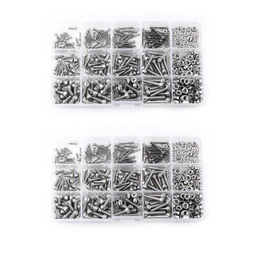 960pcs M2 M3 M4 Hex Socket Screws Set Stainless Steel Hex Socket Cap  Nuts Repair Tool