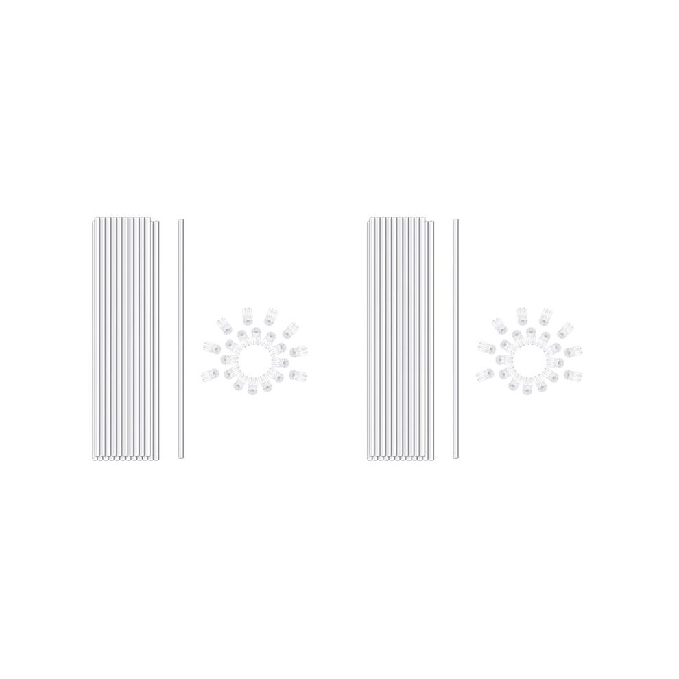 Plant Stakes, Plant Sticks 40Pcs Acrylic Clear Plant Support Stakes, 16 Inches Garden Single Stem Stakes For Indoor 4712379971473