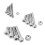 960pcs M2 M3 M4 Hex Socket Screws Set Stainless Steel Hex Socket Cap  Nuts Repair Tool 5