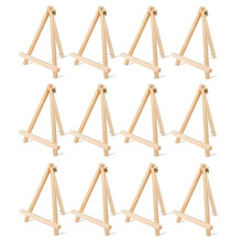 12 Caballetes de Madera, Caballetes de Mesa, Soporte de Caballete de Pintura Artesanal para Artistas Adultos Estudiantes