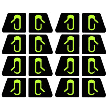16Pcs for Model 3 Car Door Open Exit Sticker Luminous Button Sticker Kit