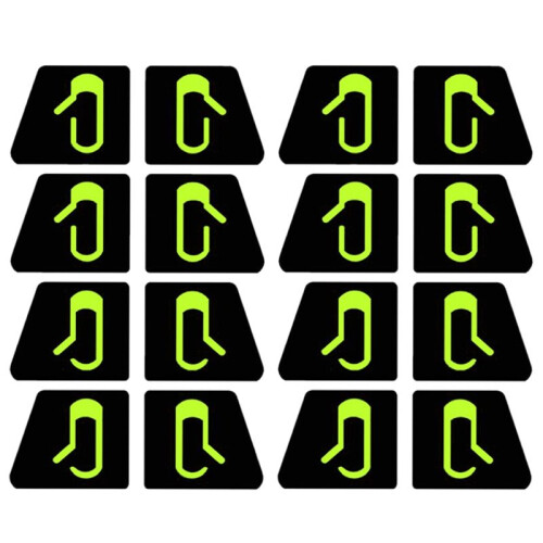 16Pcs for  Model 3 Car Door Open Exit Sticker Luminous Button Sticker Kit