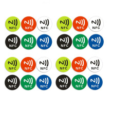 24PCS Etiqueta Adhesiva NFC Ntag213 Etiqueta Universal RFID Token Patrol 13.56MHz para Atajos ETC Pegatinas NFC