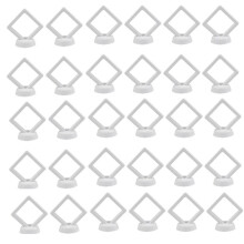 30 Pcs 3D Floating Coin Display Frame Stand Storage Boxes for Jewelry Ring Earrings Coin Medals Challenge Medal Holder B