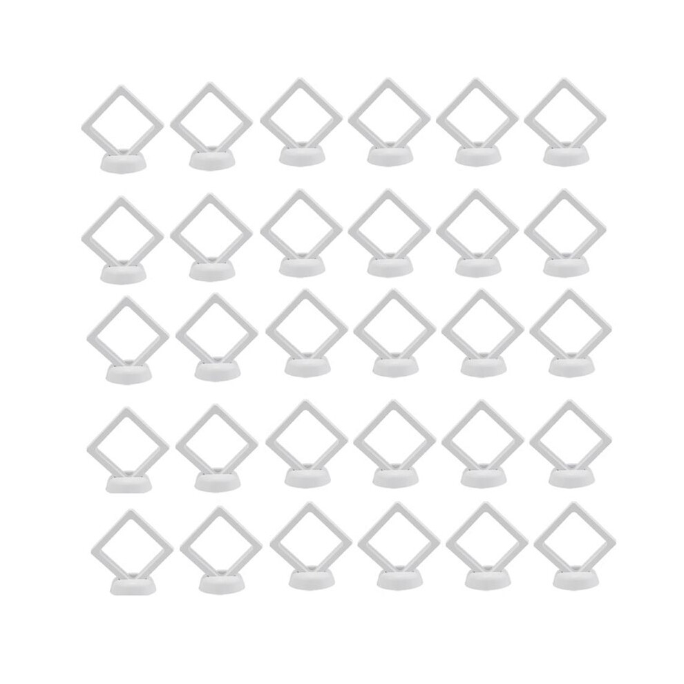 30 Pcs 3D Floating Coin Display Frame Stand Storage Boxes For Jewelry Ring Earrings Coin Medals Challenge Medal Holder B 6033817814878