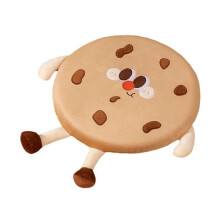 Biscuit Pillow Round Biscuit Plush Toy Realistic Food Snack  Cushion Plush Toy Prop Gift Brown