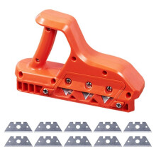 3-Klingen-Kantenhobel, 3-Klingen-Hobel mit 10 Klingen, Handwerkzeug Gipskartonschneider 60