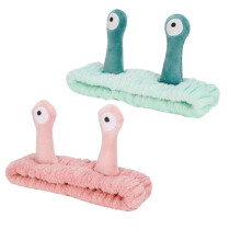 Carinissimi Cerchietti A Forma di Lumaca Dei Cartoni Animati, Confezione da 2 - Corallo - Cerchietto per Lavare il Viso, Cerchietti per il Trucco e La