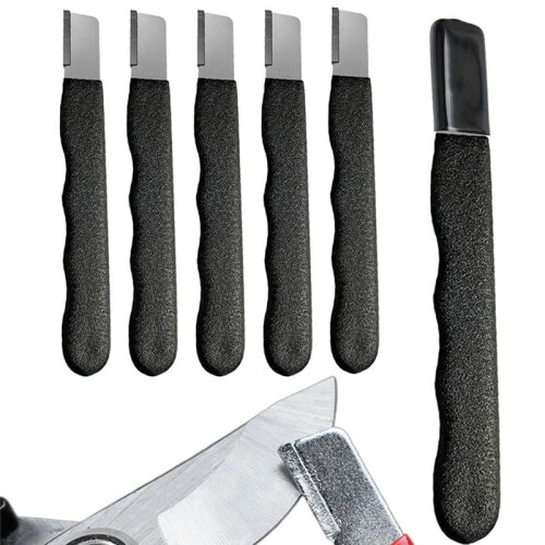Portable Quick Sharpener for Garden Tools, Multipurpose Blade Sharpener for Lawnmower, Knife,Axe (10-Pack, Black) 2