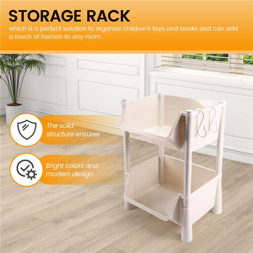 Bookshelf Shelf Children'S Toy Storage Rack Multi-Layer Household Shelf,Open 1