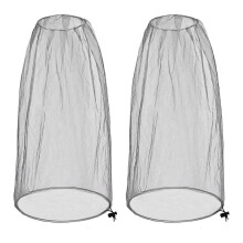 2 Pack Large Mosquito Net 99 X 66CM Mosquito Net Oversized Insect Netting Bug Fits Most Hats for Gardening Grey