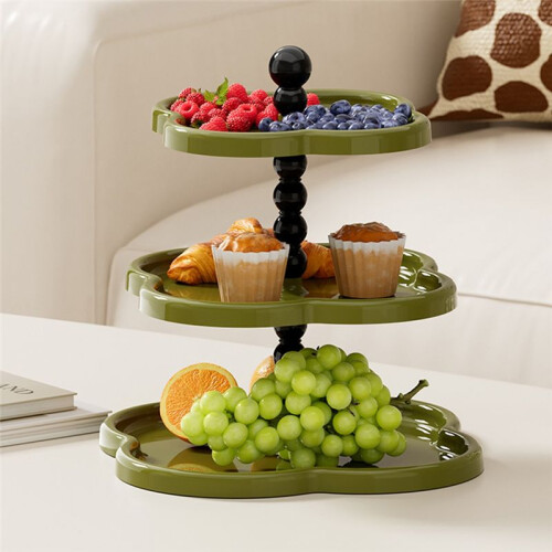 Retro Jewelry Rack Fruit Plate Dessert Display Rack Desktop Four-Leaf Ornament Storage Rack A 1