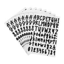8 Sheets Self Adhesive Vinyl Letters Numbers Kit, Letters Numbers Stickers DIY Decal Script Pantry Labels for Signs