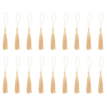 100Pcs Gold 13cm/5-Inch Handmade Soft Tassels Floss Bookmark Tassels for Jewelry Making, DIY Projects, Bookmarks
