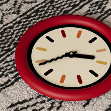 Horloge Murale Suspendue Très Esthétique, Ultra Silencieuse, Installation Sans Perçage, Parfaite pour une Décoration Intérieure Contemporaine