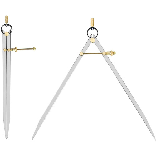 Flat Leg Spring Dividers Calipers, 12inch Precision Divider for Geometry, Drawing, Drafting 1