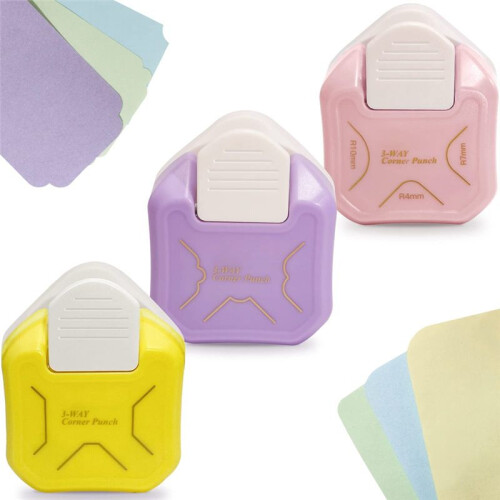 3 Pieces Corner Punch Corner Cutter  Pattern Corner Punch for DIY Projects Scrapbooking Photocards Card Making