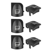 6X Copri Pulsanti Interruttore Finestrino per W203 W208 Classe C Clk Anteriore Sinistro + Destro