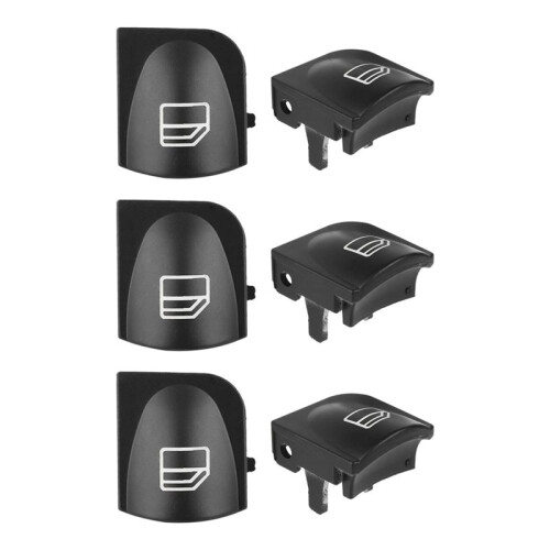 6X Window  Button Covers for   W203 W208 C Clk Class Front Left+Right Window  Repair Button Caps