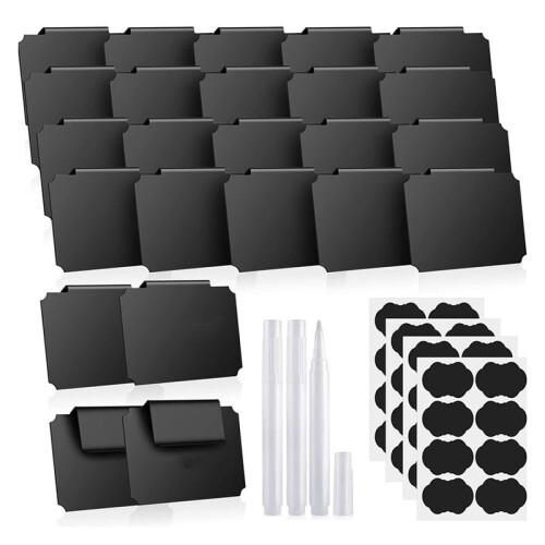 24PCS Basket Labels, Premium Bin Labels Clip On, P