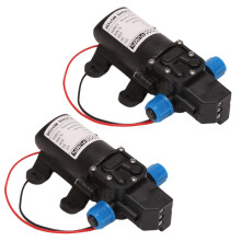 2X Black 12V 60W High-Pressure Membrane Water Pump Automatic Shutdown 5L / Min