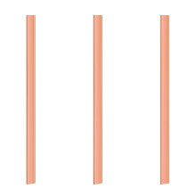 3X 99,6% T2 Viola Rame Cu Flat Bar Piastra 3 x 15 x 250 mm Striscia di Metallo