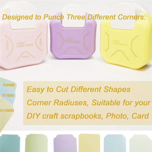 3 Pieces Corner Punch Corner Cutter  Pattern Corner Punch for DIY Projects Scrapbooking Photocards Card Making 1