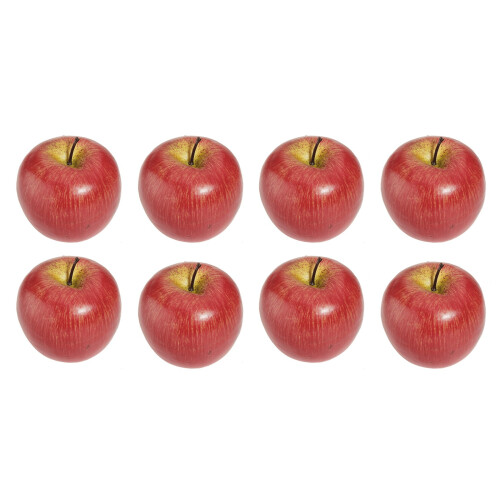 8 Large Artificial Red Apples-Decorative Fruit