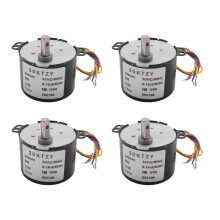4X 50Ktyz Ac220V 10W 0.5A 2.5R / Min Iman Permanente Motor Sincrono Motor de Reduccion de Engranaje Ac Cw / Ccw